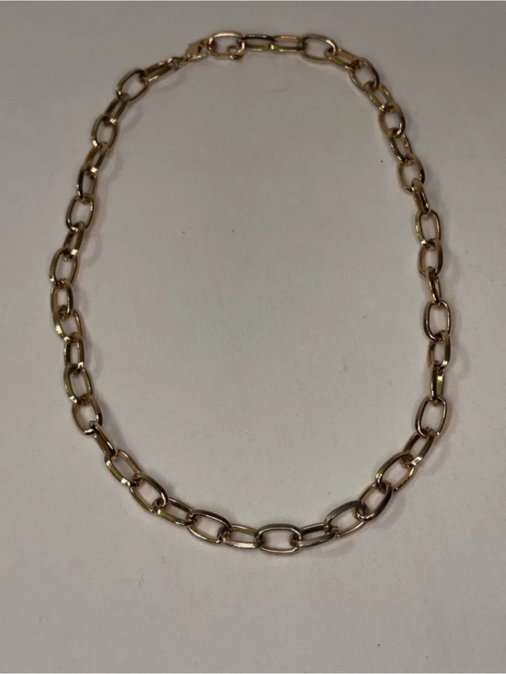 Source Unknown Gold Open Link Necklace